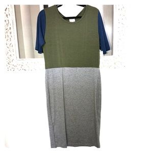 BNWT LuLaRoe Colorblock Julia Dress Size XL